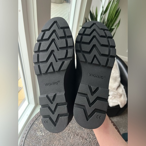 NEW VIONIC WILLA WEDGE SHOES IN BLACK LEATHER 11 - Picture 10 of 10